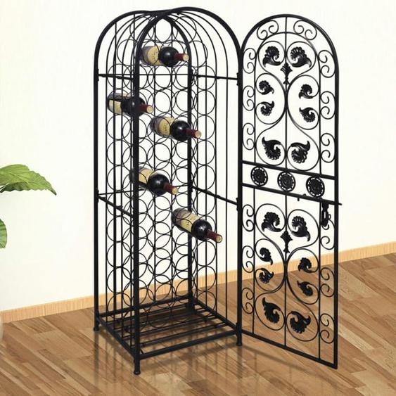 BEAU Meuble à vin - Casier à bouteilles - HDF - pour 45 bouteilles Métal mode704734