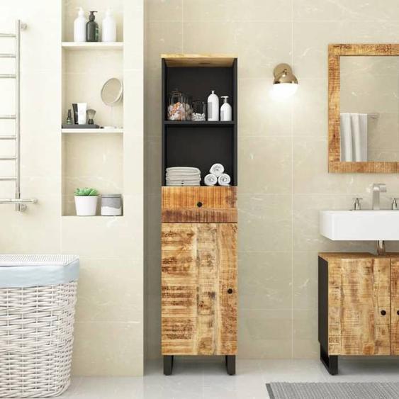 BEAU Meuble Toilette - Commode Placard - Armoire de salle de bain - 38x33x160 cm bois massif de manguier mode411089