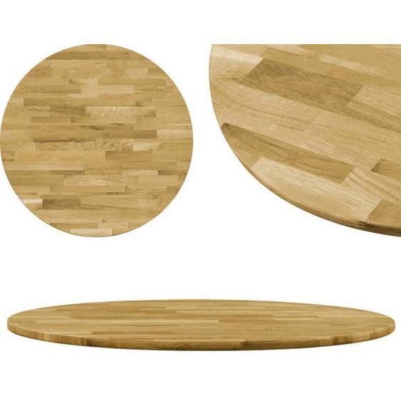 BEAU Plateau de Table Bois de chêne massif - ronde - Contemporain - 23 mm 600 mm mode898957