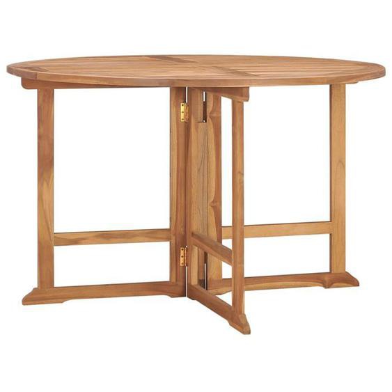 BEAU Table à dîner de jardin - table à manger dextérieur pliable Ø110x75 cm Bois massif de teck mode888553