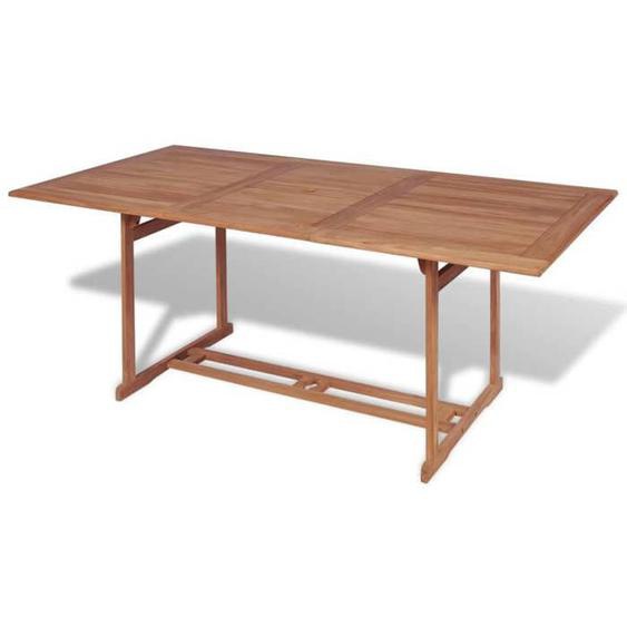 BEAU Table de jardin - table à manger dextérieur 180x90x75 cm Bois de teck solide mode850799