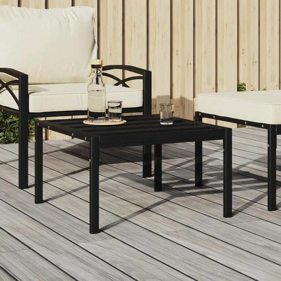 BEAU Table repas extérieur - Table basse de jardin - noir 60x60x35 cm acier mode745972