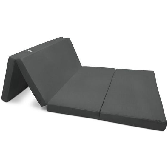 Beautissu Pouf pliable Campix - Matelas pliant de voyageAnthrazit, 195x120x7 cm