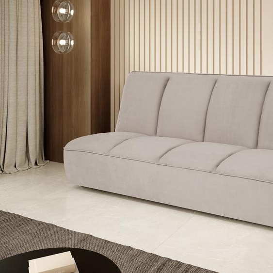 BEAUTYSOFA Canapé avec fonction sommeil LEANO 3 places, beige (Riviera21)