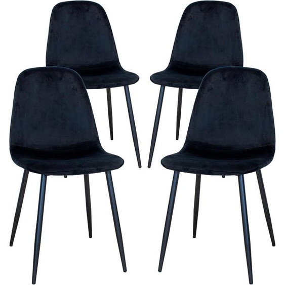 Becky Stoelen, Staal, Zwart, 4, Unités