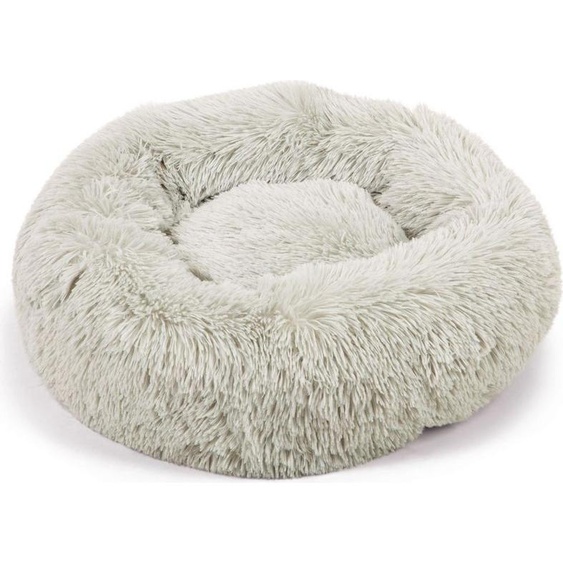 Beeztees Yali - Panier pour chien - Peluche - Gris clair - Diam. diam. 50 cm