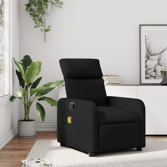BEI CLORIS Fauteuil relax de massage Noir Similicuir - Fauteuil TV & Relax Nouveau4394013 1parcel