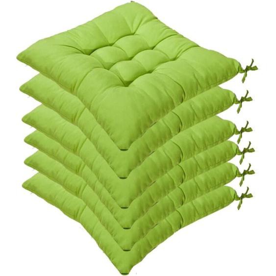Beijiyi - 6 Coussins de Chaises Carrés 40x40 Coussins de Siège Décoration Maison Coussin Mat Matelassée,Confortable et coloré - Idéal pour intérieur