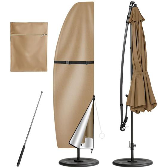 Housse De Protection pour Parasol Déporté Oxford, 210D Oxford Imperméable Résistant à uv Intempéries avec Sac De Rangement pour Terrasse Patio Jardin