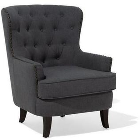 Beliani - Fauteuil style Chesterfield en tissu gris foncé VIBORG II