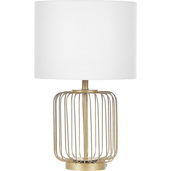 BELIANI lampe de table en métal base or cage pour table de chevet auxiliaire salon chambre à coucher