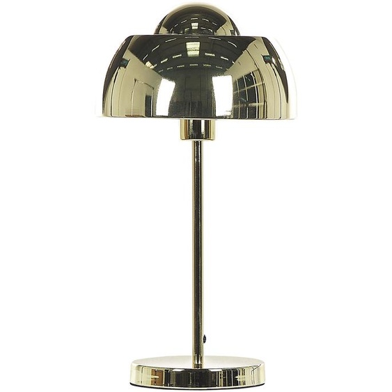 BELIANI lampe de table or en métal 44 cm abat-jour rond câble avec interrupteur look industriel design moderne