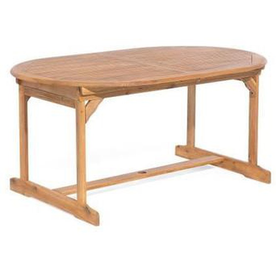 Beliani - Table de jardin ovale extensible 160/220 x 100 cm en bois dacacia MAUI