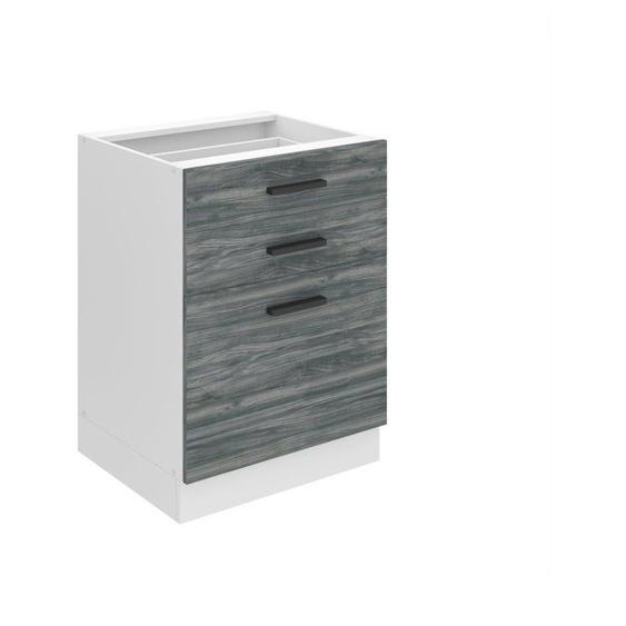 BELINI Meuble Cuisine Bas sans Plan de Travail SDSZ, Meubles de Cuisine - T: 51,6x60x82 cm, 2 Tiroirs, 1 Porte, chêne glamour