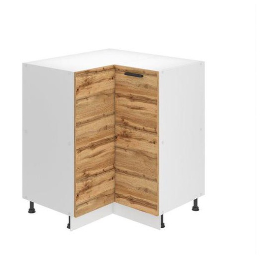 BELINI Meuble Cuisine Bas sans Plan de Travail SNP, T: 90x90x82 cm, Meubles de Cuisine Angle - 1 Porte, chêne wotan