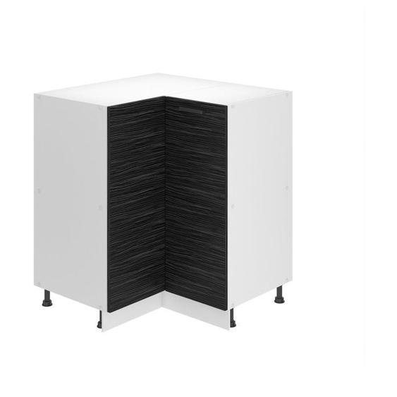 BELINI Meuble Cuisine Bas sans Plan de Travail SNP, T: 90x90x82 cm, Meubles de Cuisine Angle - 1 Porte, ébène royal