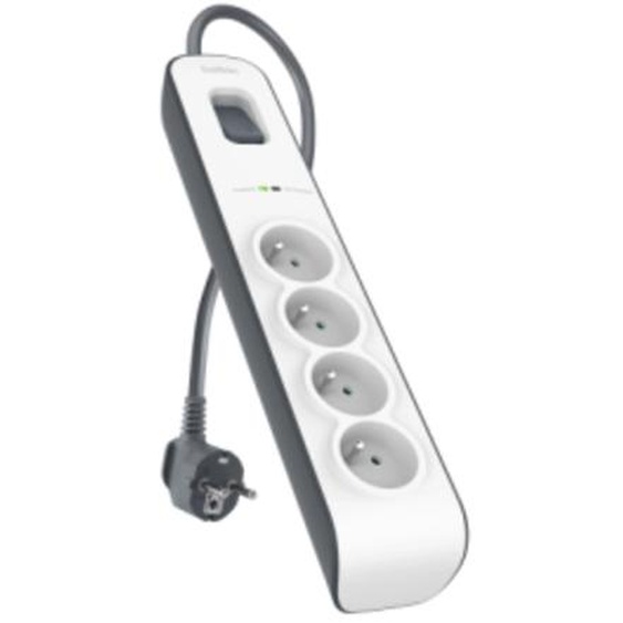 Belkin BSV400ca2M, 525 J, 4 sortie(s) CA, Type E, Noir, Blanc, Type E, 2 m
