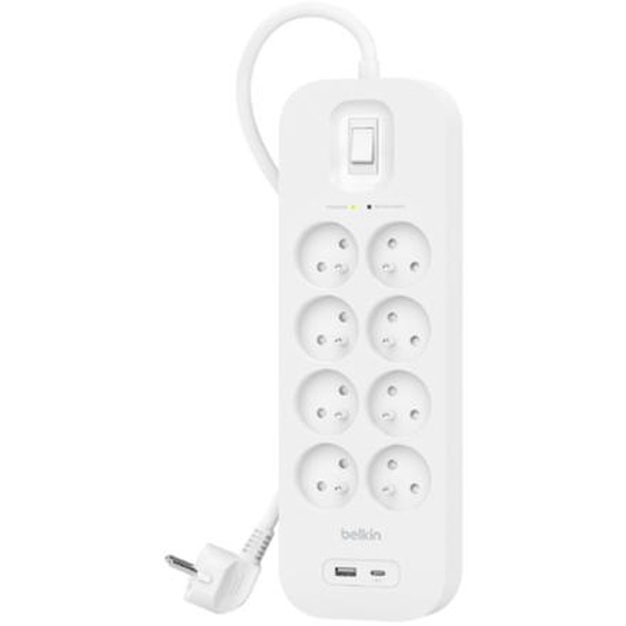 Belkin SRB003CA2M, 900 J, 8 sortie(s) CA, Type E, Type E, Blanc, 2 m