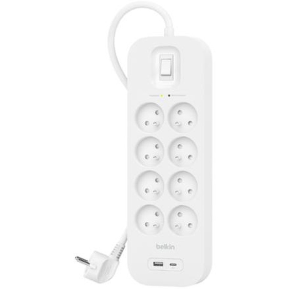 Belkin SRB003CA2M, 900 J, 8 sortie(s) CA, Type E, Type E, Blanc, 2 m