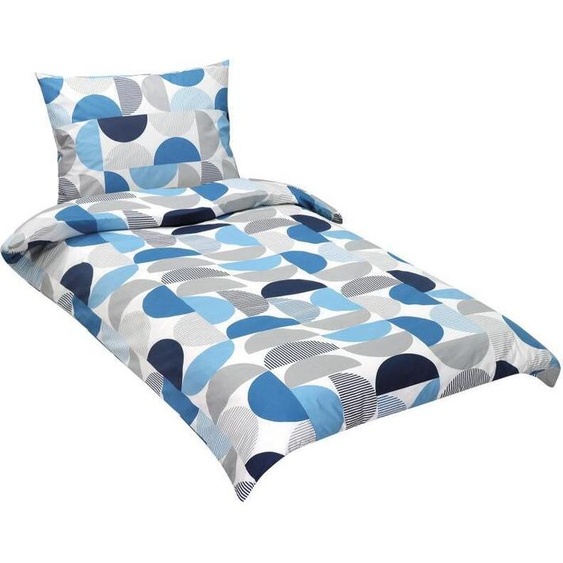 Bellatex coton 90/584 bleu demi-cercle, 140 × 200, 70 × 90