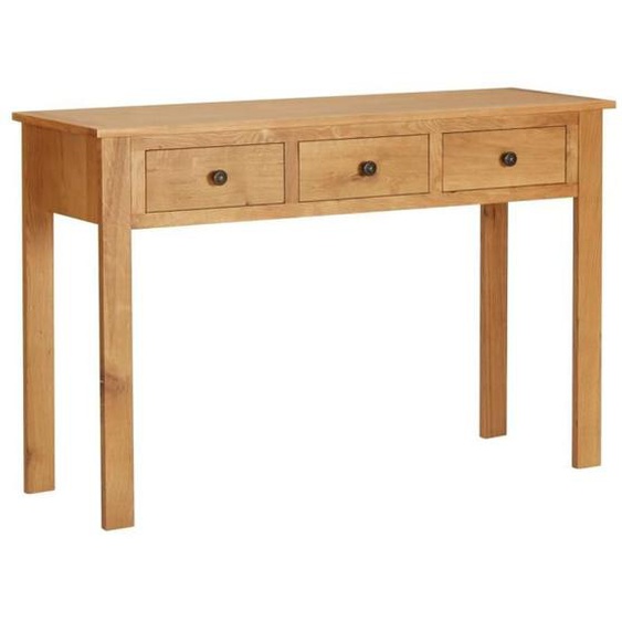 BELLE Table à thé Coiffeuse 110x40x75 cm Bois de chêne massif Designer388542