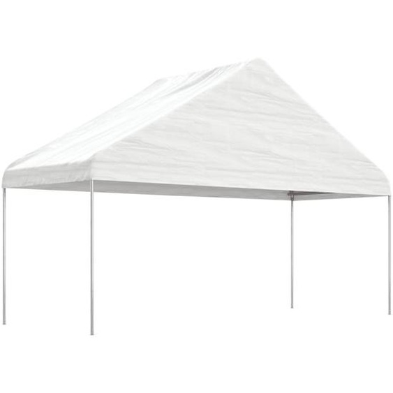 Belvédère avec toit blanc 5,88x2,23x3,75 m polyéthylène