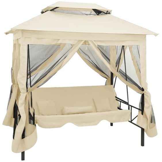 Belvédère convertible en balancelle Blanc crème