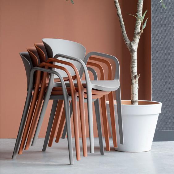 Bent - Lot de 2 chaises de jardin - Couleur - Gris