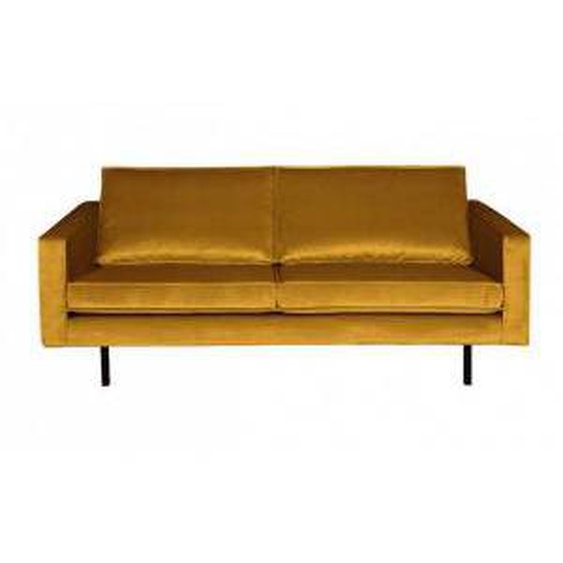 BEPUREHOME RODEO - Canapé 2 places velours jaune ocre Ocre 0.000000