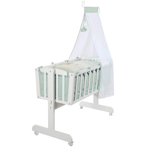 Berceau Complet En Bois Avec Accessoires Little Stars Blanc / Woodland Buddies