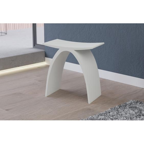 Bernstein - Tabouret de douche Siège baignoire antidérapant, Chaise salle de bain waterproof fonte minérale - 43x23,5cm - PB4001