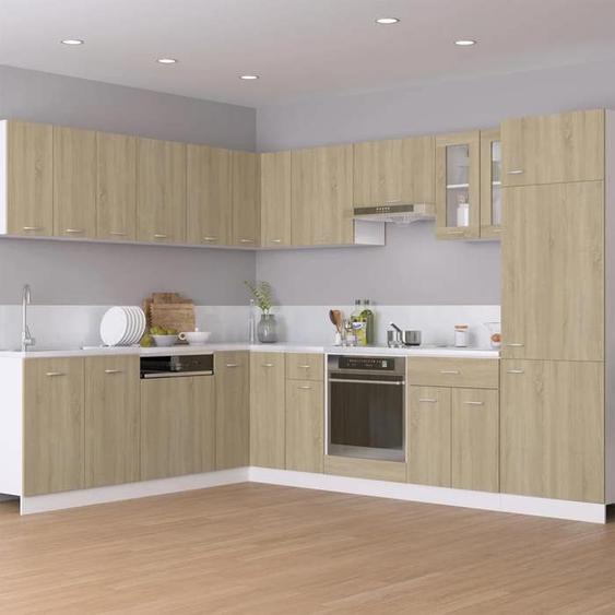 BEST Armoire Buffet de cuisine - Armoire à four - Chêne sonoma 60x46x81,5 cm Bois d’ingénierie fr7202