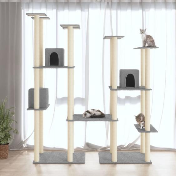 Best Möbel Arbre à chat avec griffoirs en sisal gris clair 174 cm - Arbres à chat Cloris Nouveau2513353 1parcel