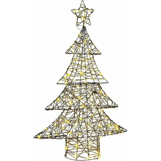 Best Möbel Arbre de Noël avec 120 LED Blanc chaud 120 cm Rotin - Décorations de Noël Cloris Nouveau2843899 1parcel