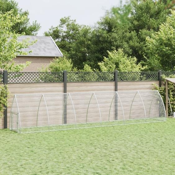 Best Möbel Cage à poules Argentée 600x105x120 cm Acier galvanisé - Articles pour animaux CL5479341 1parcel