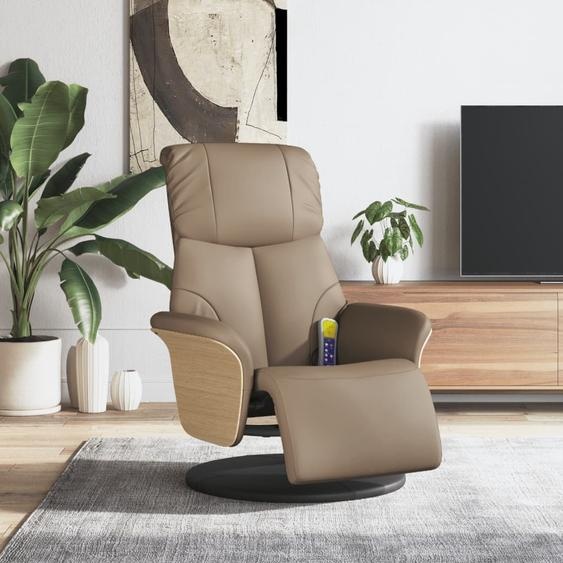 Best Möbel Fauteuil de massage avec repose-pieds Cappuccino-Braun Similicuir - Fauteuil TV & Relax Cloris Neu7001949 1parcel