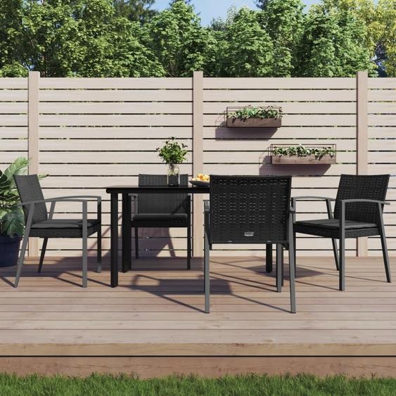 Best Möbel Gartenmöbel Set Balkonmöbel-Set 5-pièces Garten-Essgruppe mit Kissen Poly Rattan und Stahl - Garnitures de jardin CL7876127 3parcel