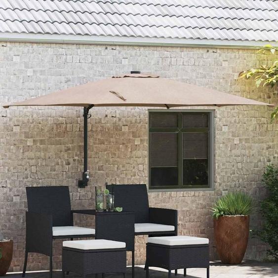 Best Möbel Gartenparasol Taupe et Noir 248,5 x 247,5 x 160 cm - Parasols Cloris Nouveau9463602 1parcel