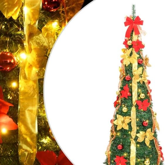 Best Möbel Pop-Up Sapin de Noël Artificiel 100 LEDs Vert 150 cm - Sapins de Noël artificiels Cloris Nouveau9363124 1parcel