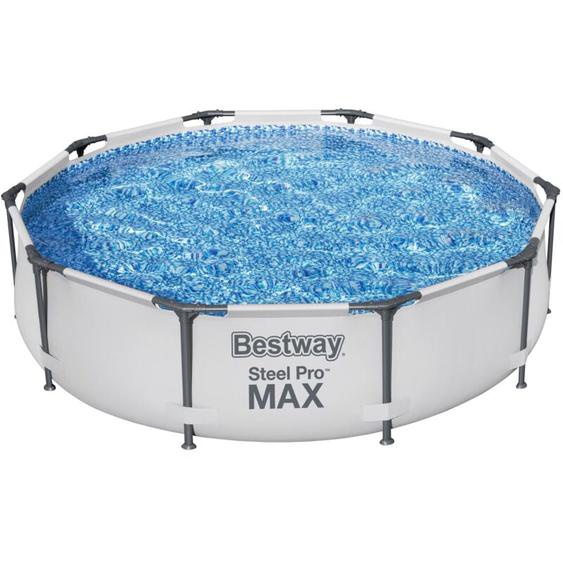 Kit Piscine hors sol tubulaire Bestway Steel Pro Max™ - 305 x 76 cm - Ronde (Livrée avec un patche de réparation)