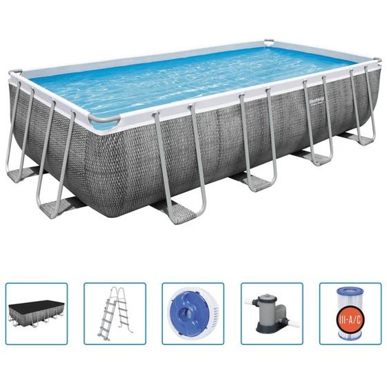 Bestway Pool-Set Power Steel rectangulaire 549x274x122 cm