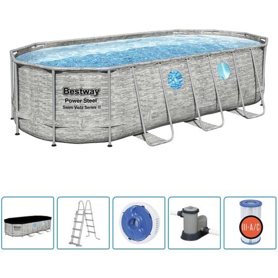 Bestway Pool-Set Power Steel Swim Vista Serie 549x274x122 cm