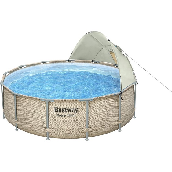 Bestway Power Steel Ensemble de piscine avec toit 396x107 cm