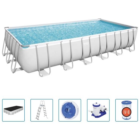 Bestway Power Steel Ensemble de piscine rectangulaire 732x366x132 cm