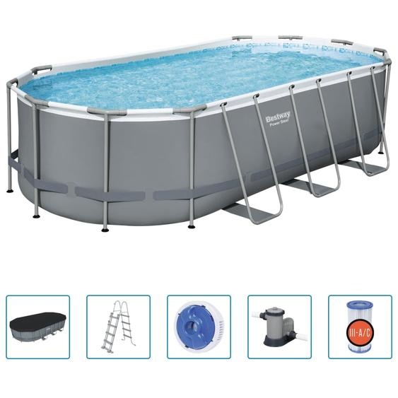 Bestway Power Steel piscine hors sol ovale 549x274x122 cm