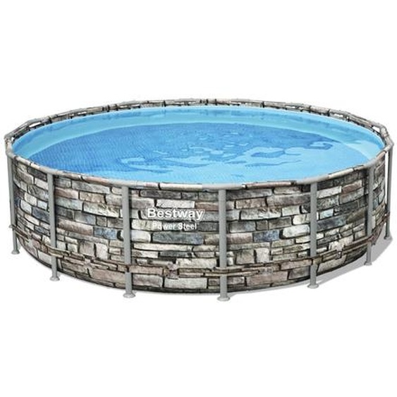Bestway Power Steel™ Kit complet de piscine à cadre, rond, 488x122cm, 56966