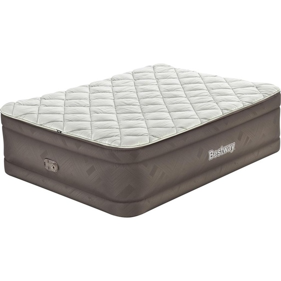 Fortech™ Lit gonflable double avec housse à fermeture éclair & pompe électrique intégrée 203 x 152 x 51 cm