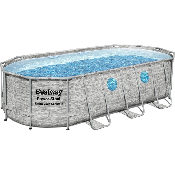 Power Steel™ Swim Vista Series™ Ensemble de piscine à cadre 549 x 274 x 122 cm