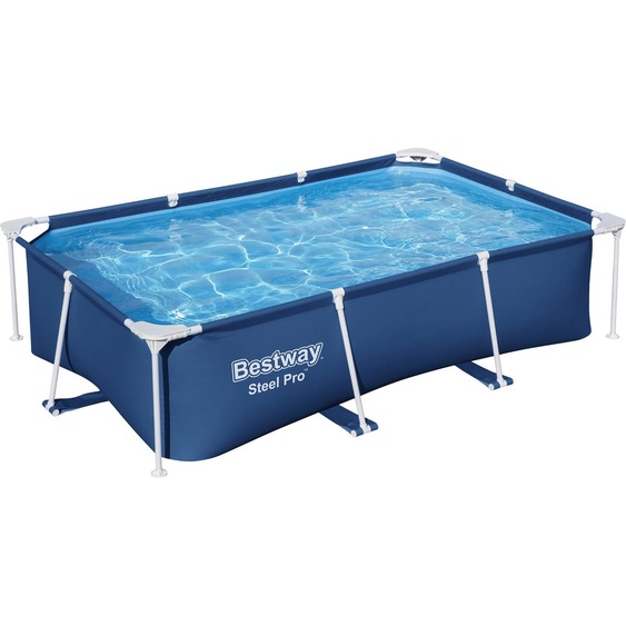 Bestway® Steel Pro™ Piscine à cadre sans pompe 259 x 170 x 61 cm, bleu foncé, rectangulaire