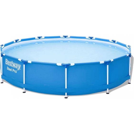 Bestway Steel Pro Frame Pool sans pompe, ronde 366x76cm piscine à cadre acier, bleue